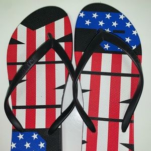 Victoria Secret pink American flag flip flops
